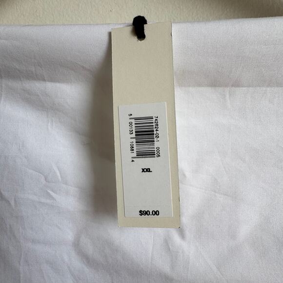 NWT BANANA REPUBLIC Reversible Cotton Poplin Cowl-neck Tie-waist Top White - Picture 7 of 10